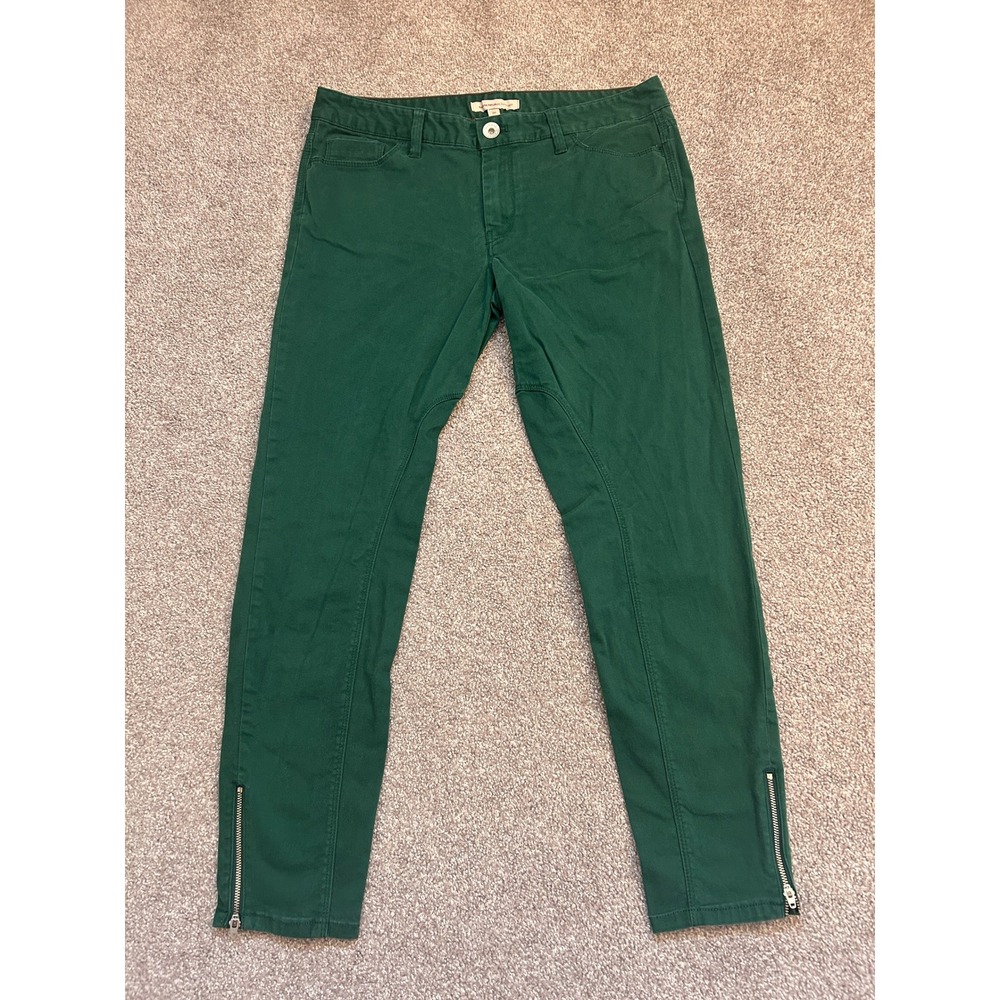 Banana Republic Heritage Pants Womens 30 Green Excellent Zipper Ankle Skinny